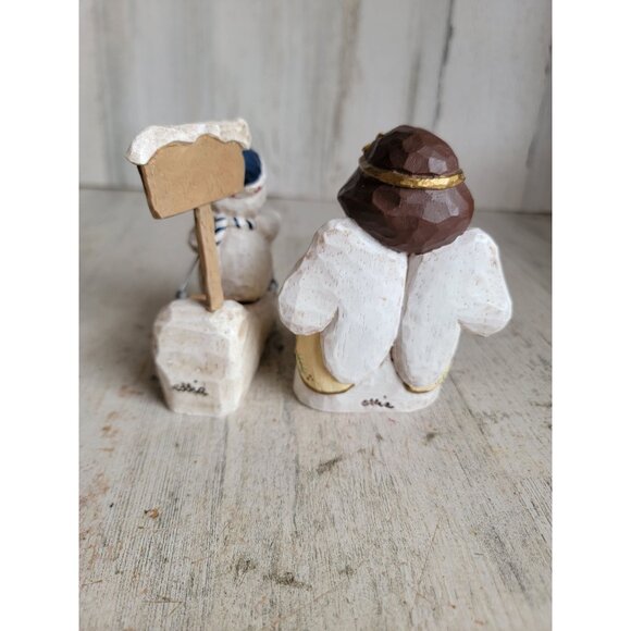 Cannon falls Eddie Walker Angel cherub snowman ski Xmas set - Picture 4 of 4